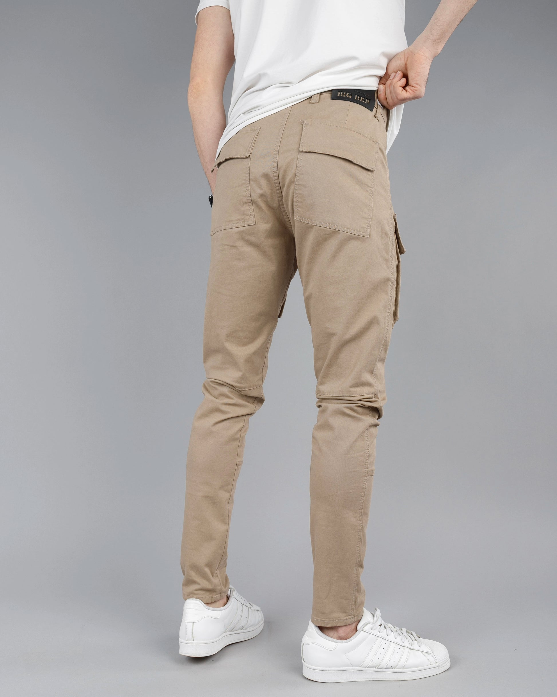 Muške cargo pantalone - SlimFit ravne STT100BB