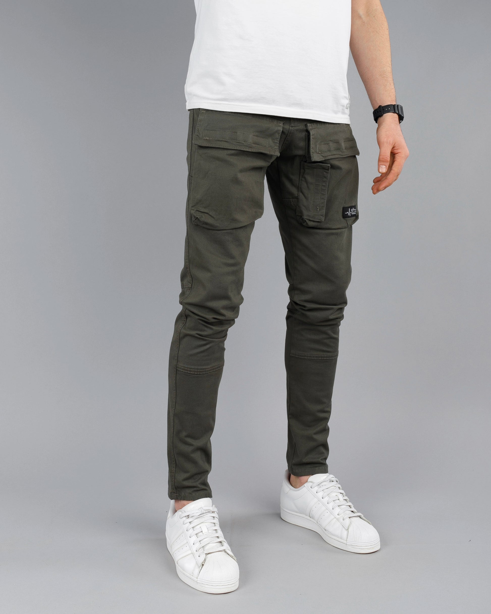 Muške cargo pantalone - SlimFit ravne STT100BB