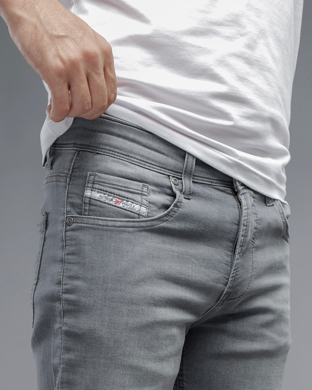 Muške jeans bermude sive elasticne STT3016