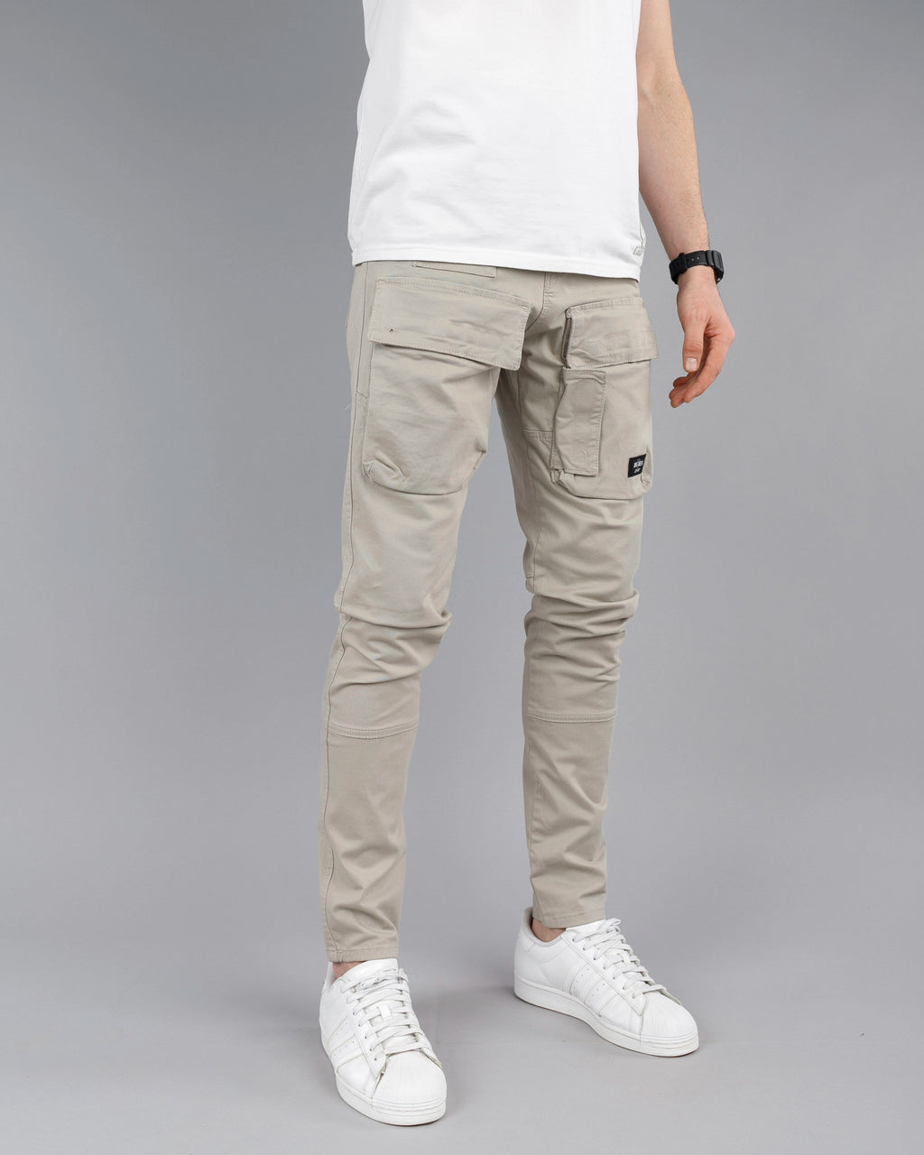 Muške cargo pantalone - SlimFit ravne STT100BB