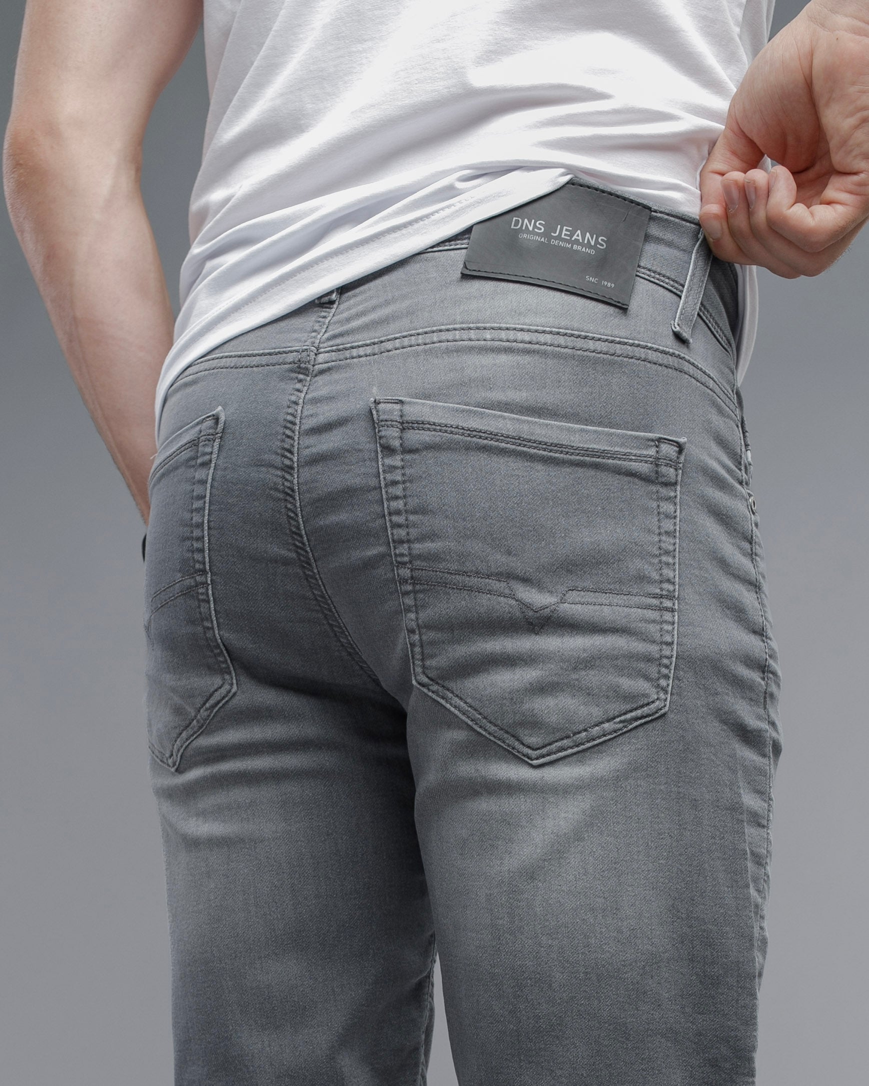 Muške jeans bermude sive elasticne STT3016