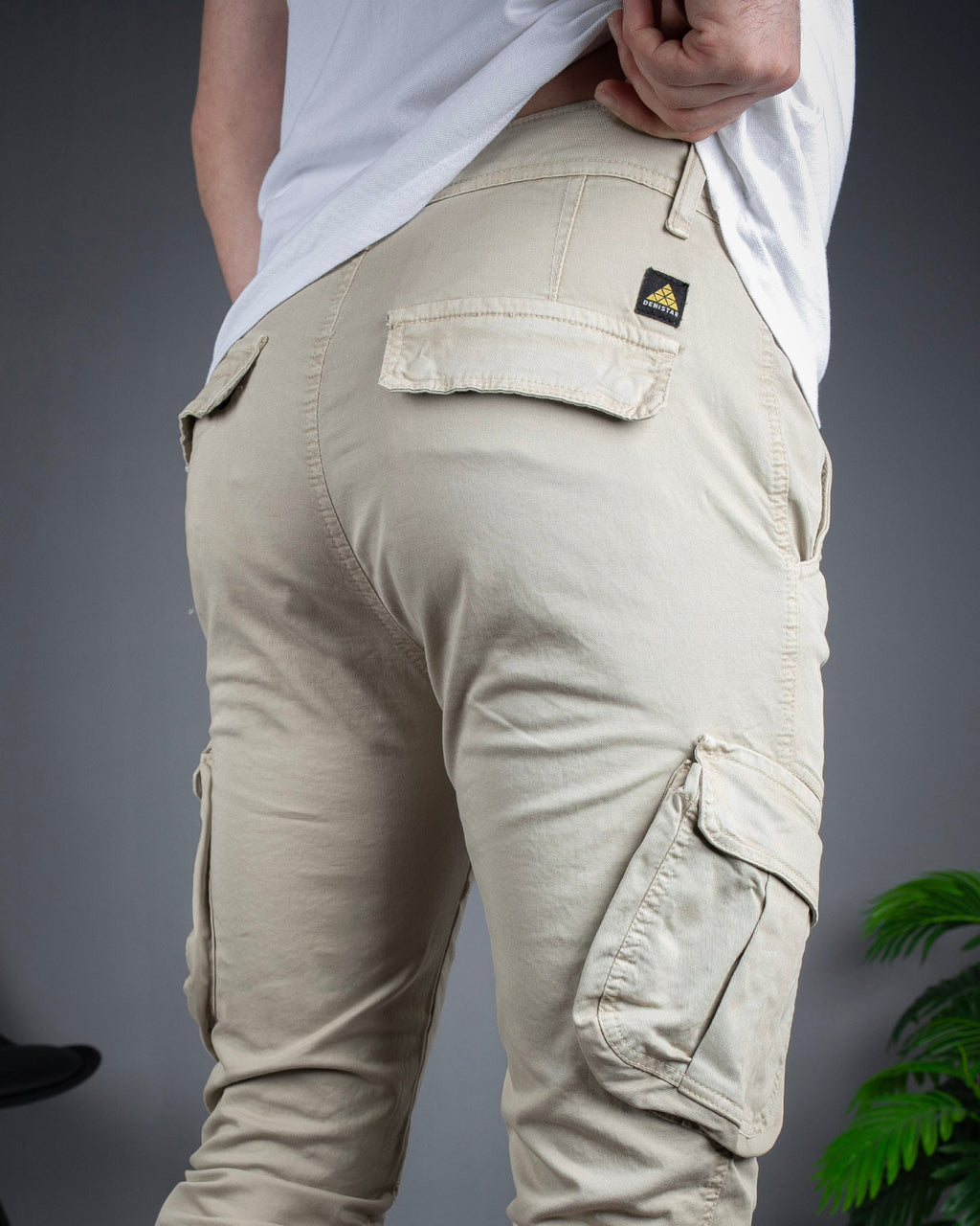 Muške cargo pantalone Krem/Bež STT2708.