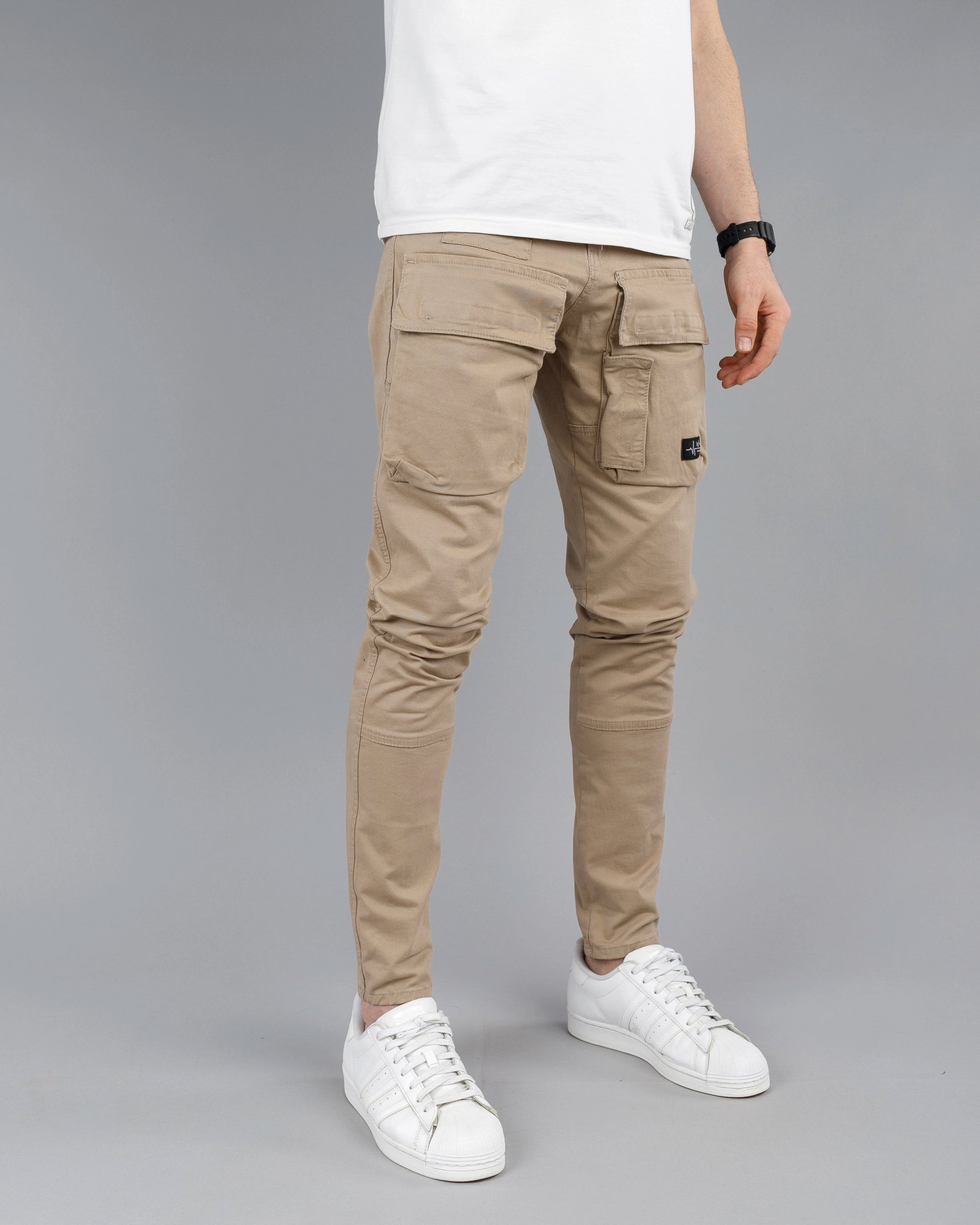 Muške cargo pantalone - SlimFit ravne STT100BB