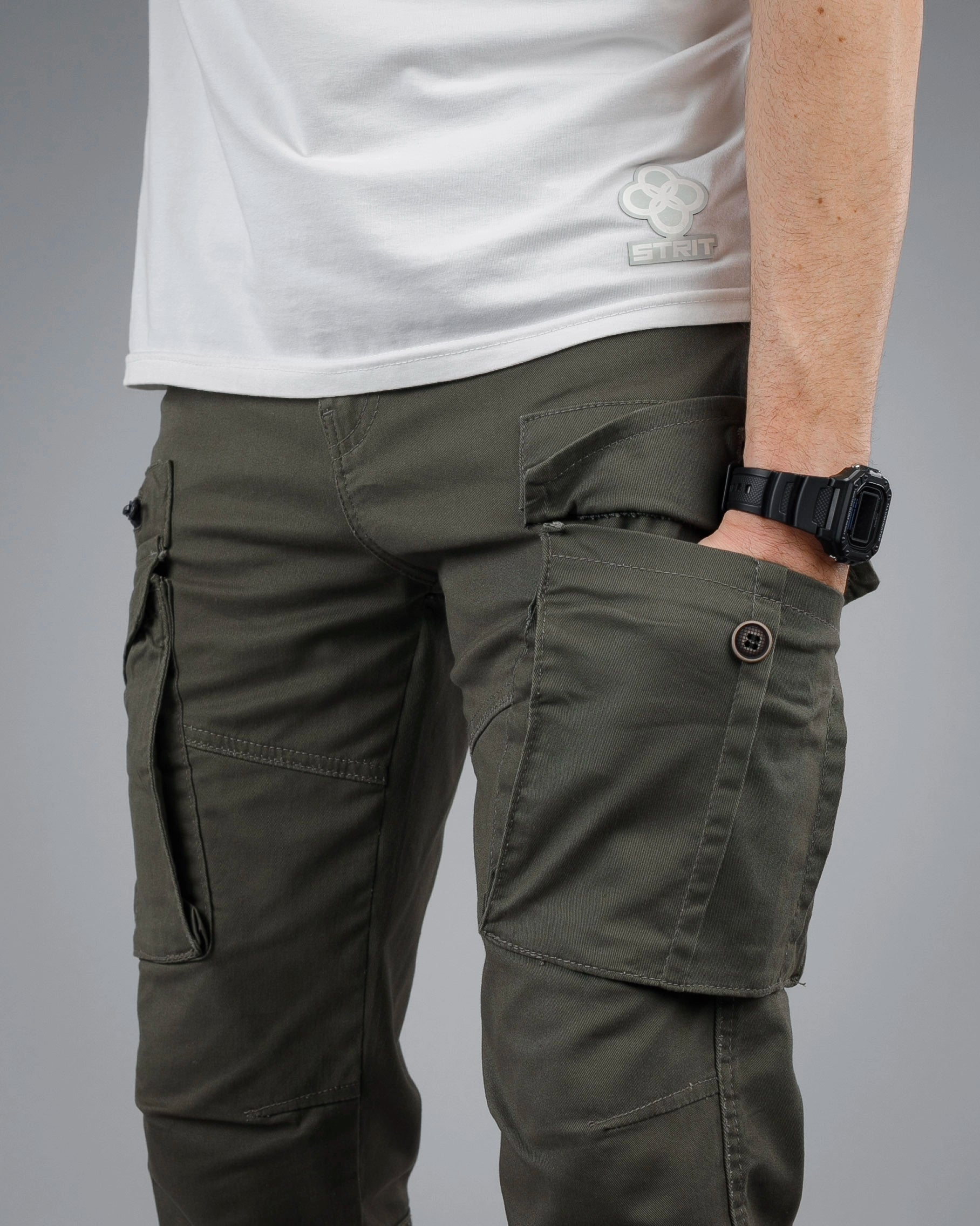 Muske kargo pantalone dužih i širih nogavica STT600BB