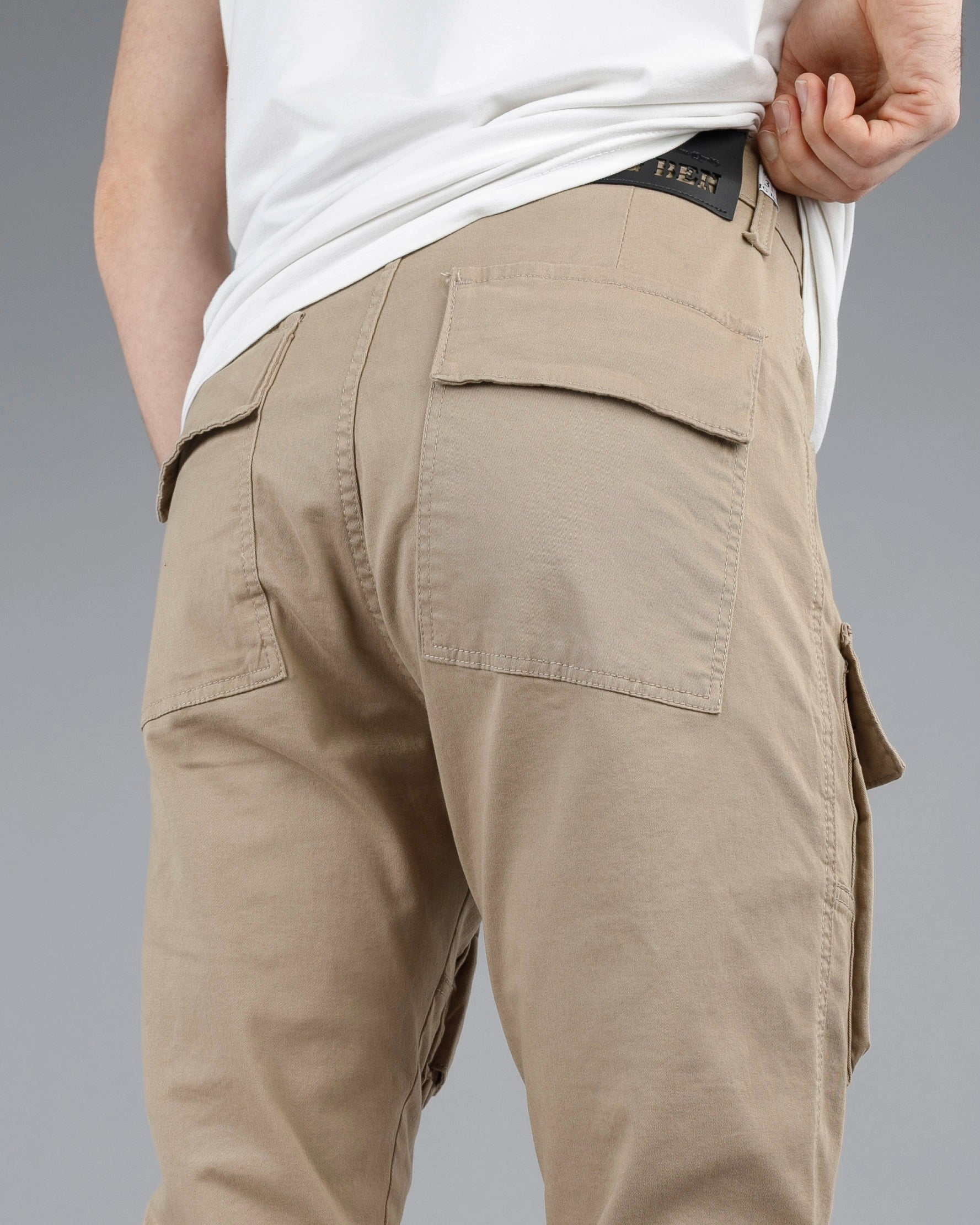 Muške cargo pantalone - SlimFit ravne STT100BB