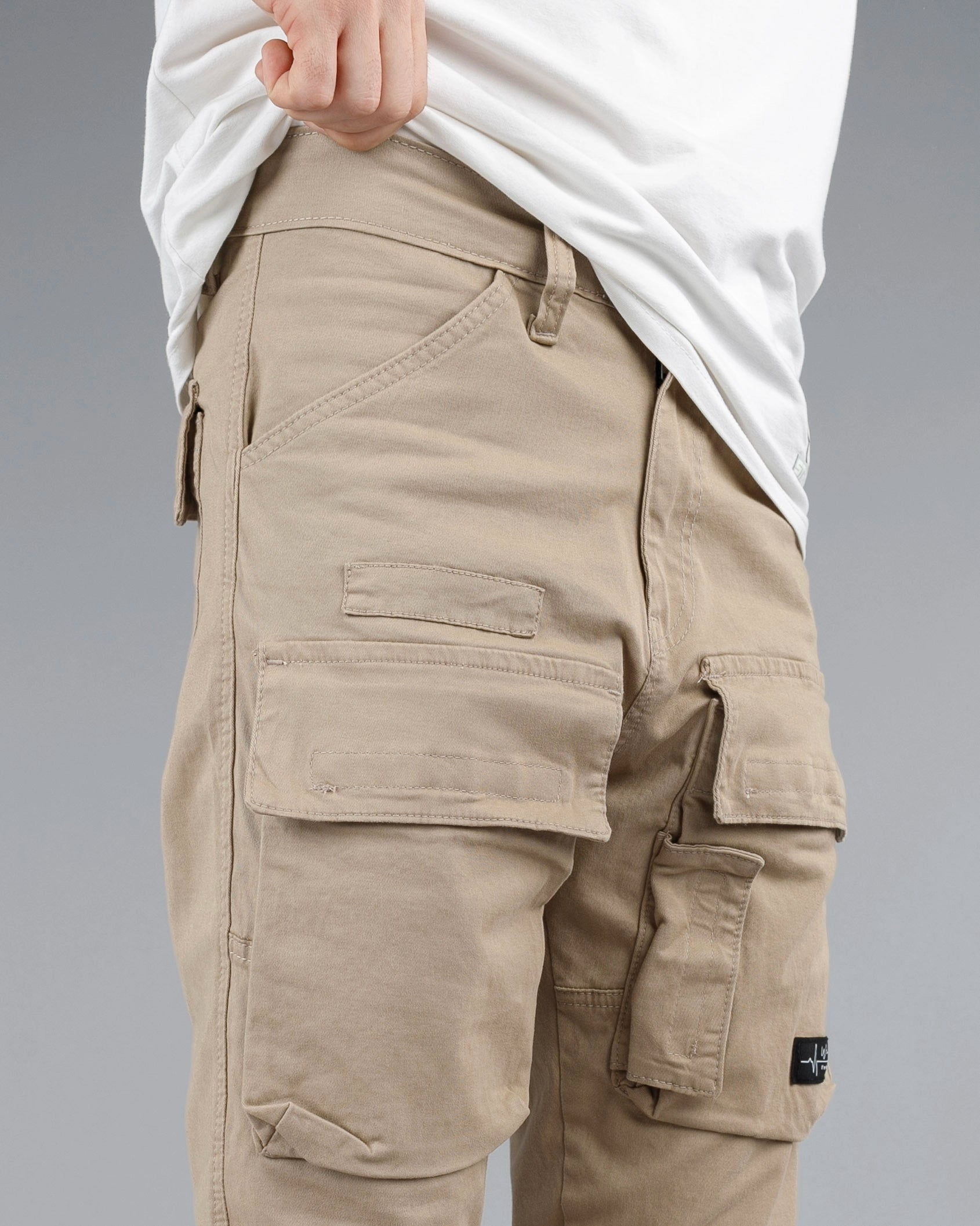 Muške cargo pantalone - SlimFit ravne STT100BB