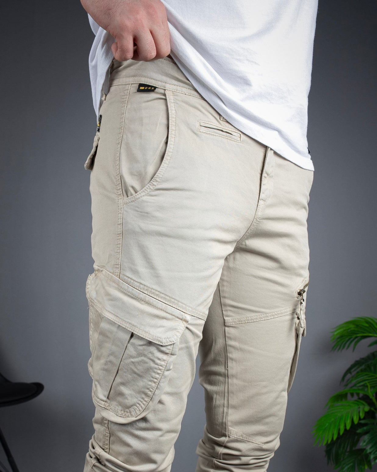 Muške cargo pantalone Krem/Bež STT2708.