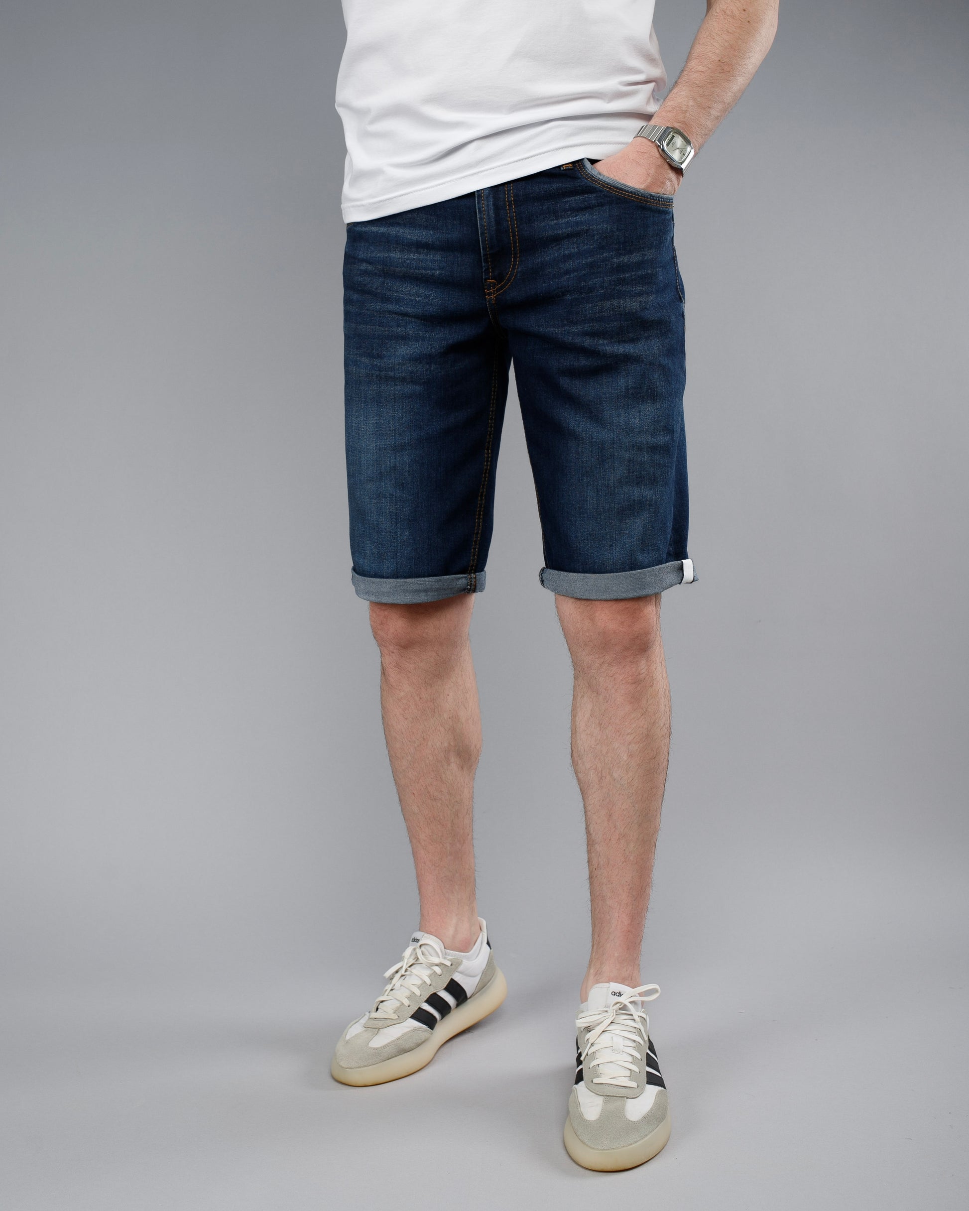 Muške jeans bermude tamno plave STT2332