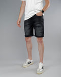 Muške jeans bermude crne grebane STT3022