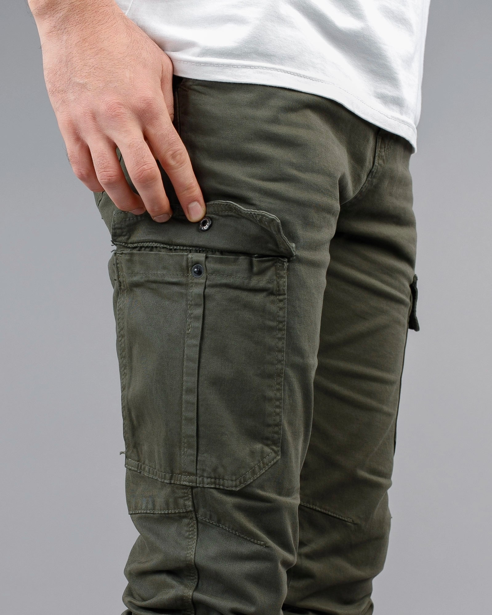 Muške cargo pantalone krem STT2225