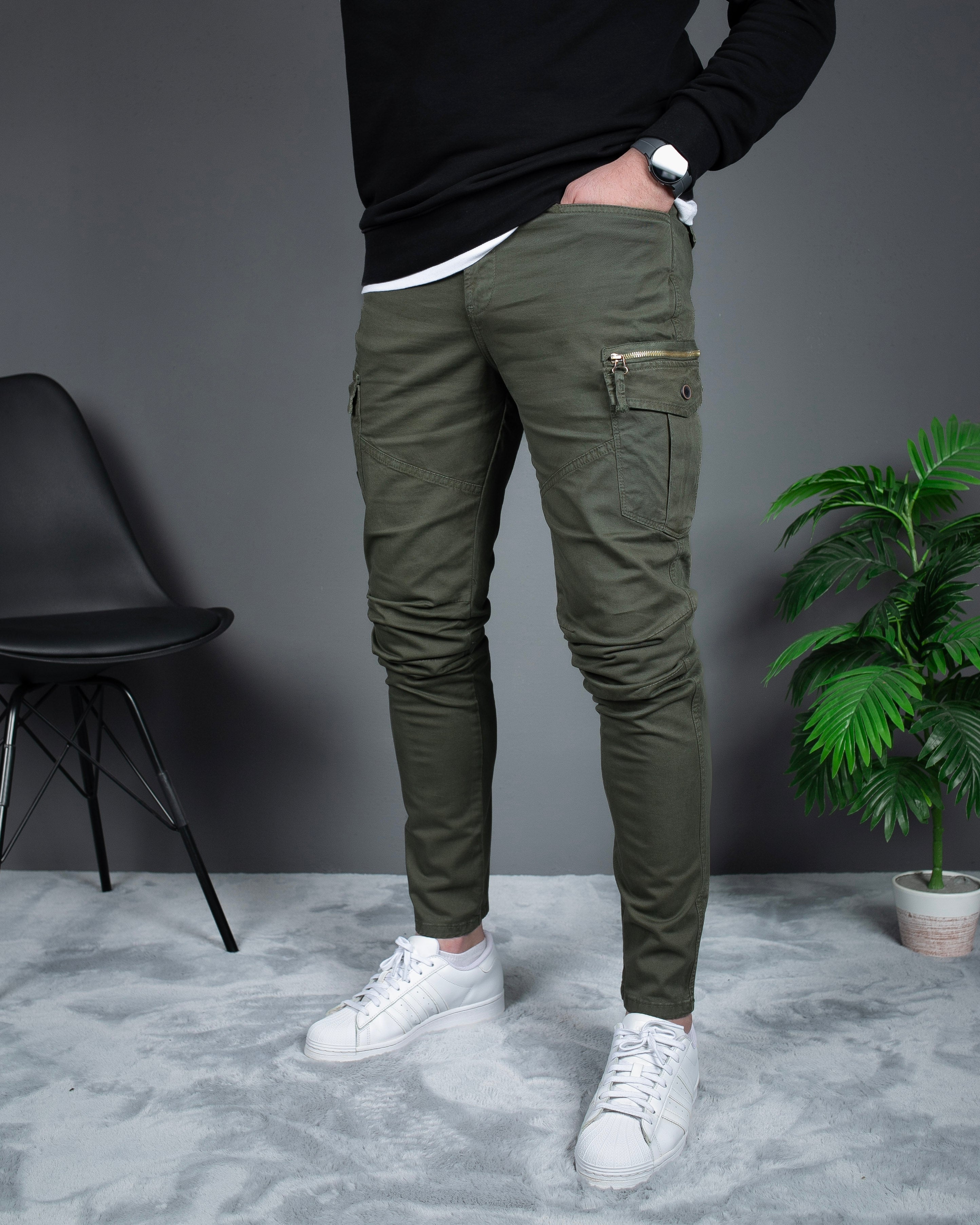 Produžene Muške cargo pantalone STT2793