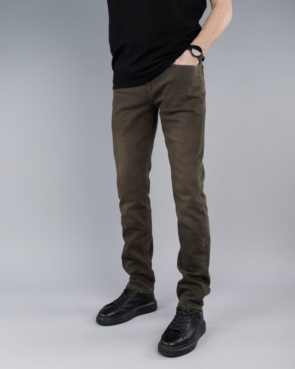 Muške RegularFit Brown Farmerke STT2993