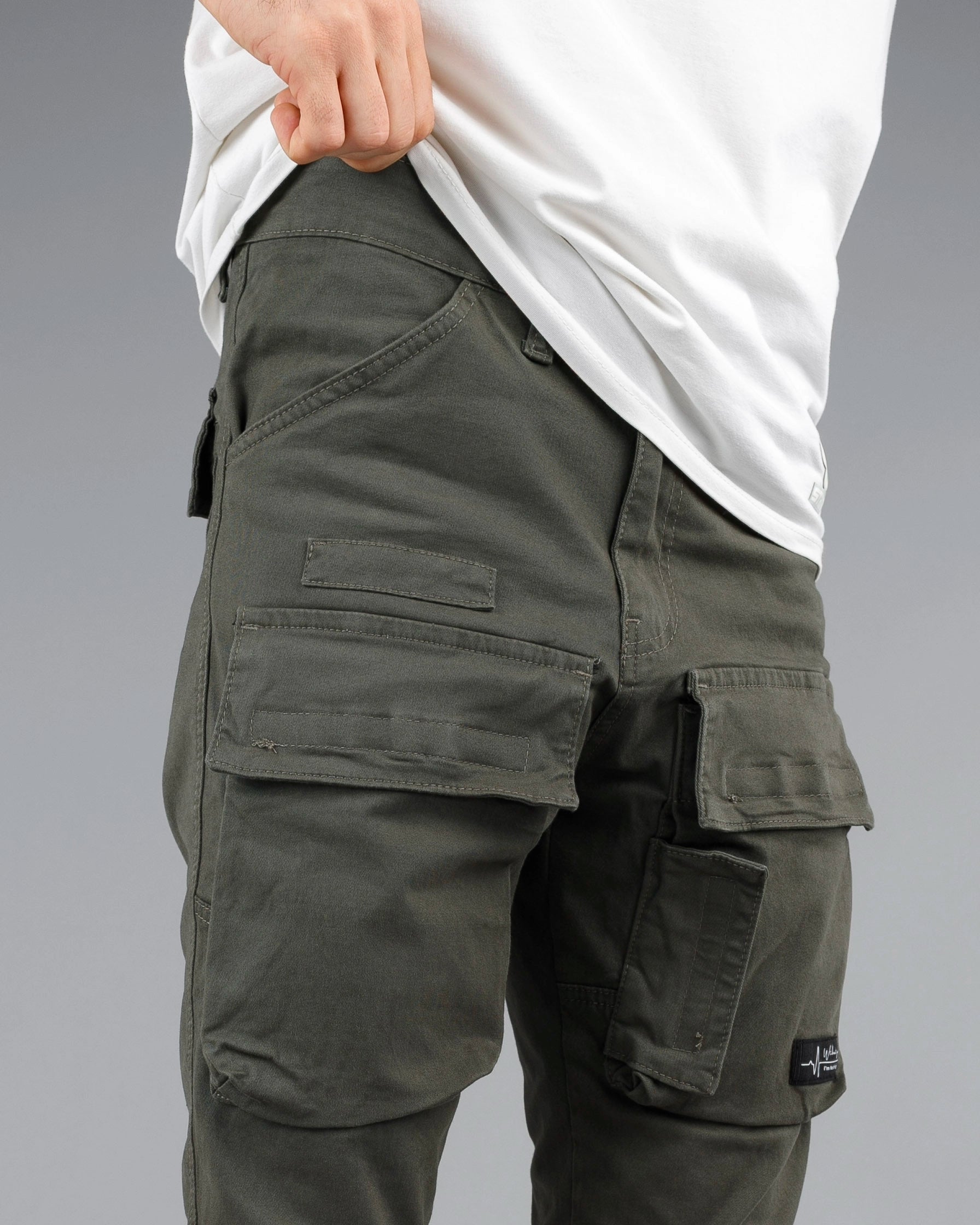 Muške cargo pantalone - SlimFit ravne STT100BB