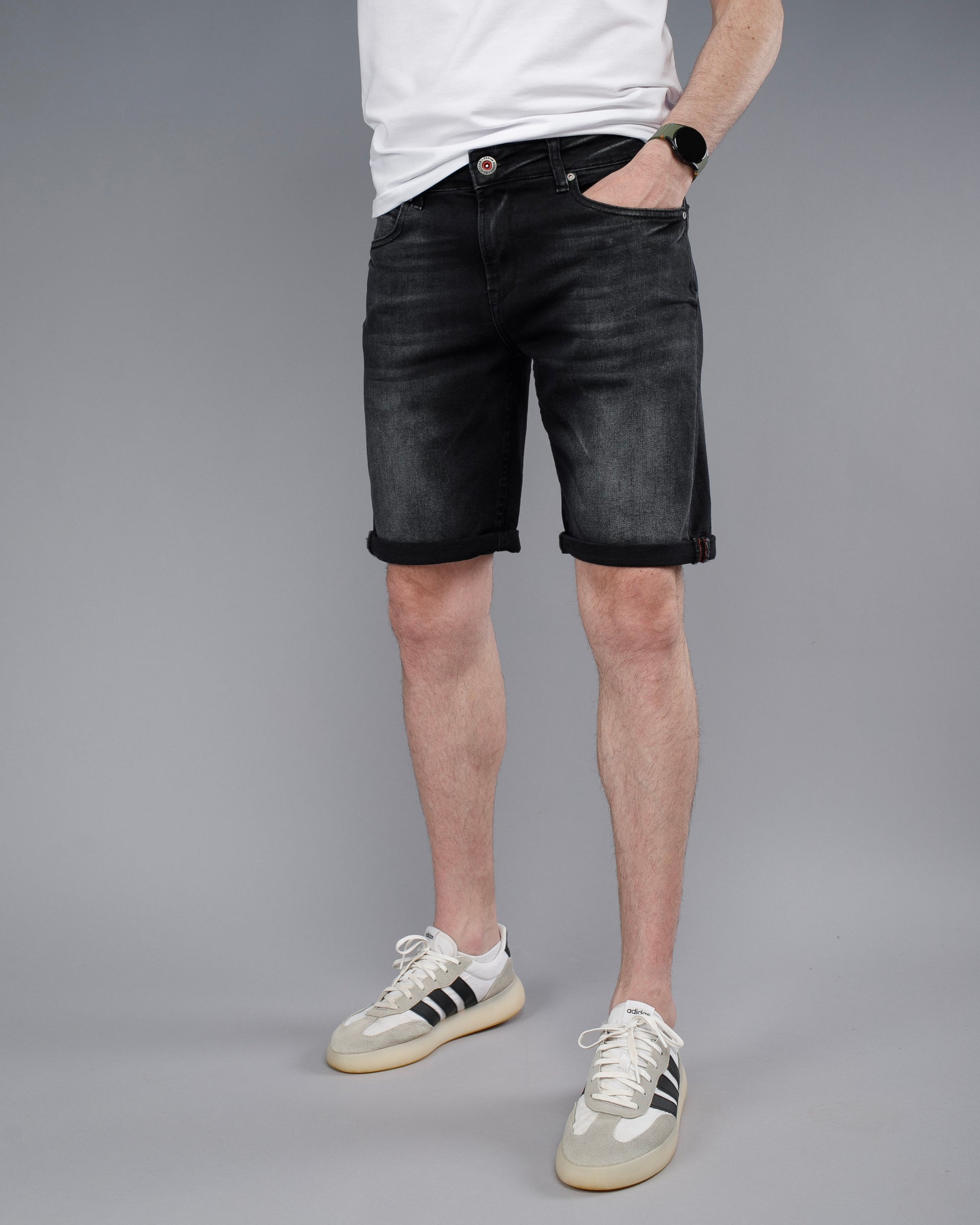 Muške jeans bermude crne STT2937
