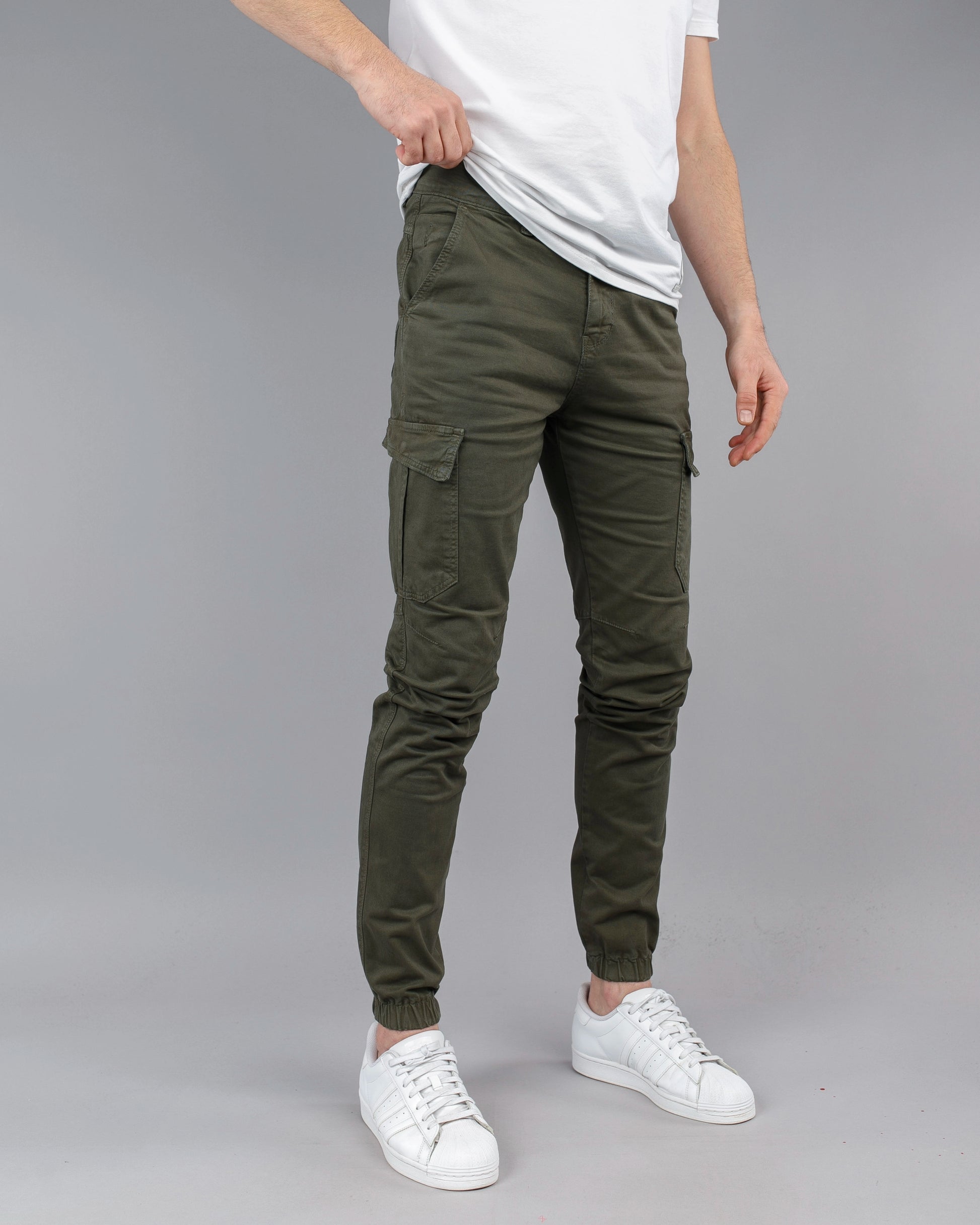 Muške cargo pantalone krem STT2225