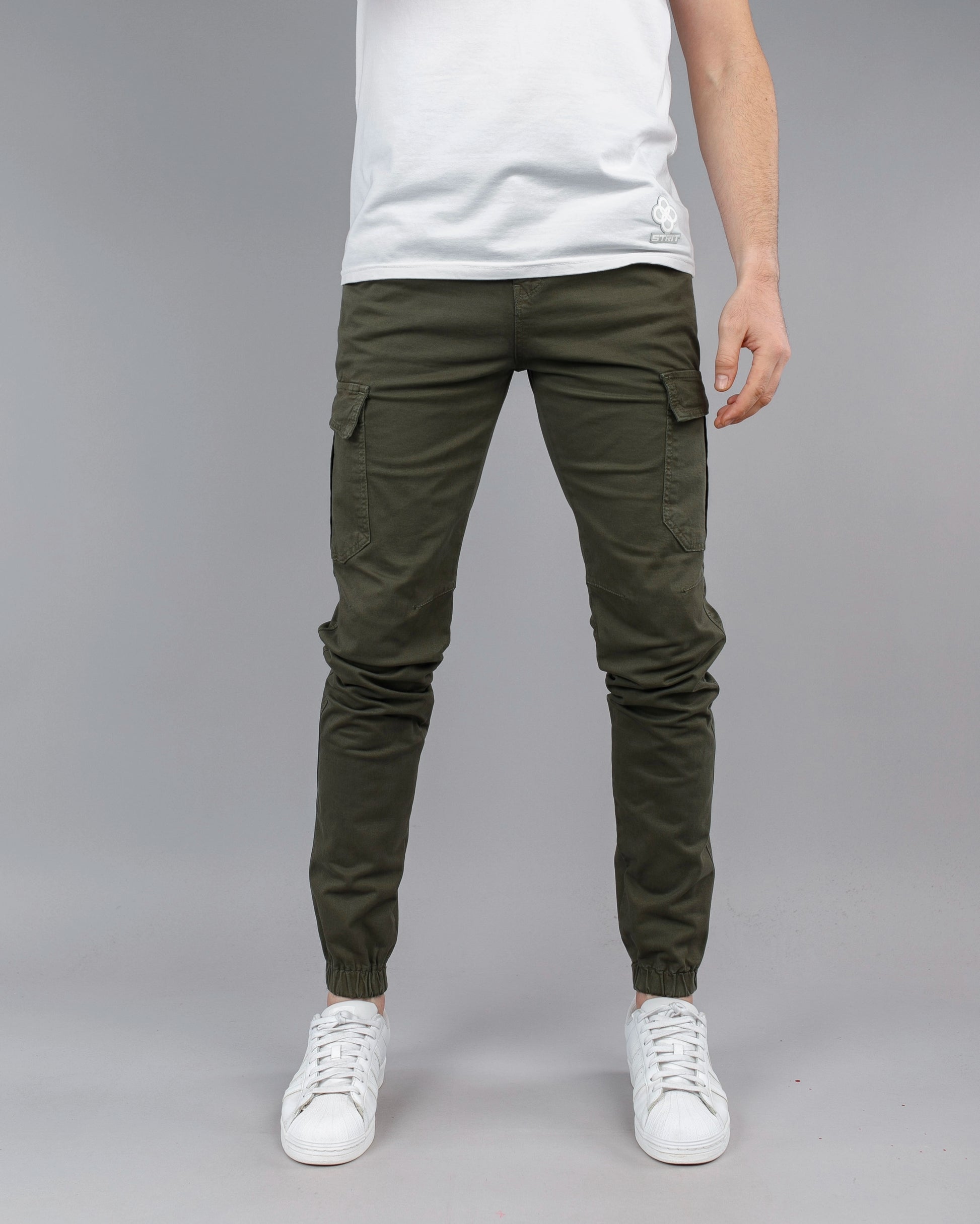 Muške cargo pantalone krem STT2225