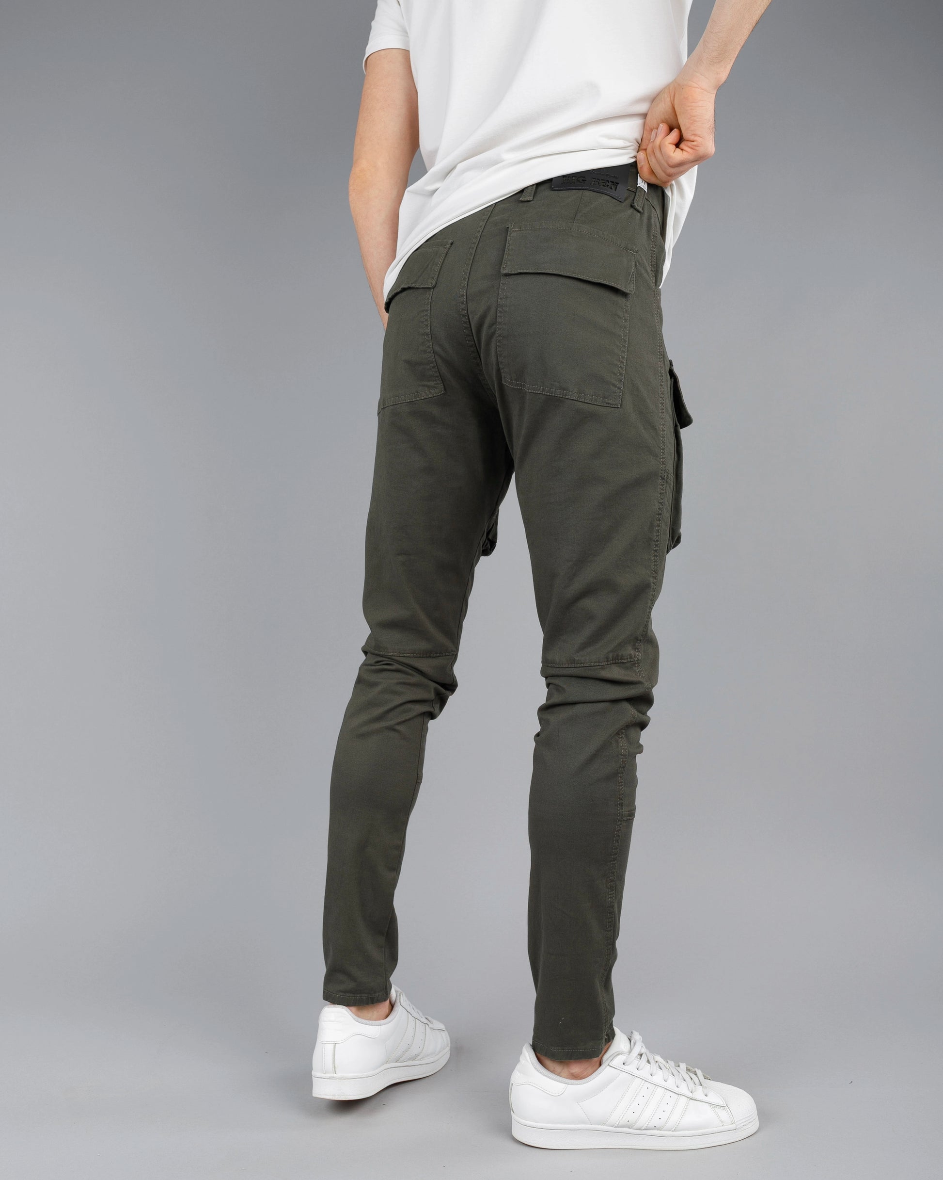 Muške cargo pantalone - SlimFit ravne STT100BB
