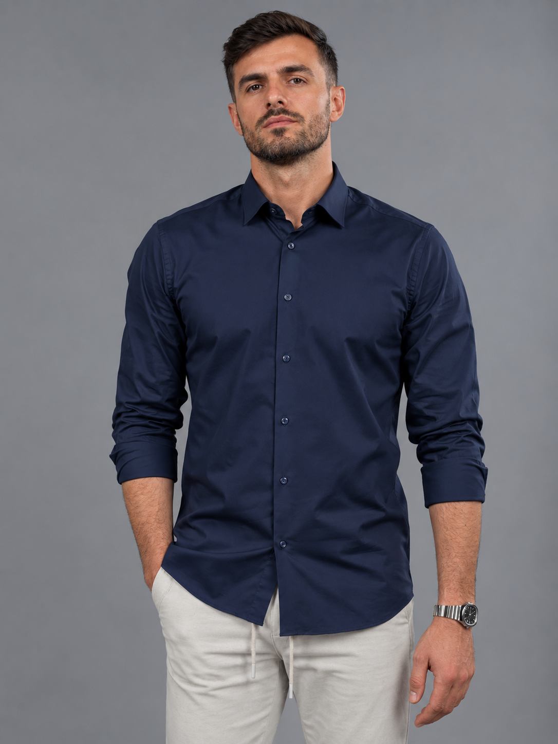 Elegantna slim fit muška košulja – fotografija proizvoda