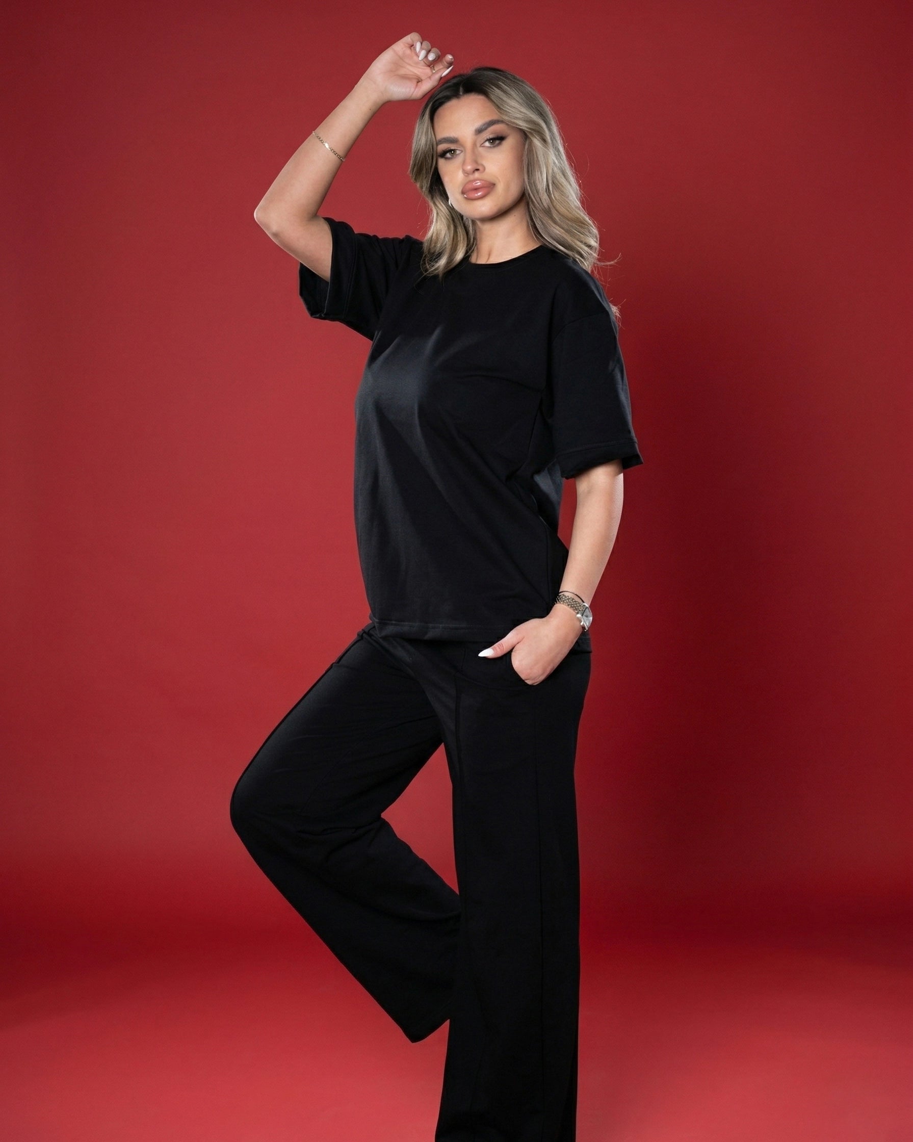 Oversize pamuk ženski komplet STTFLOW