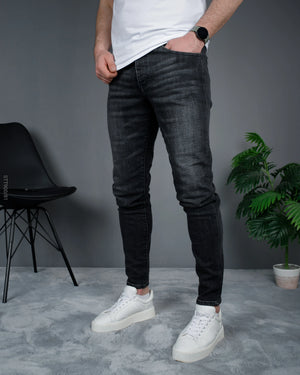 Muške elasticne slim farmerke crne