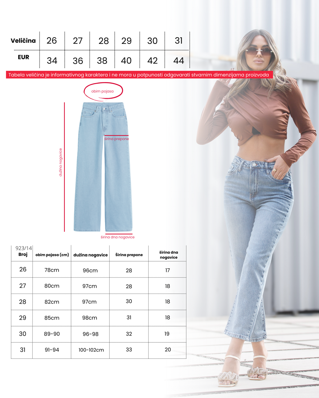 Ženske Mom Fit farmerke STT923/014